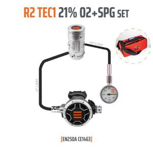 Automat oddechowy Tecline R2TEC1 zestaw stage z manometrem - zestaw - 2874027590