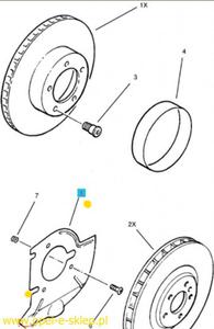 Osona tarczy hamulcowej przd lewa Omega- wycofane brak - 2827262098