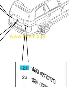 Tabliczka z nazw 1.9CDTI - 2827263990