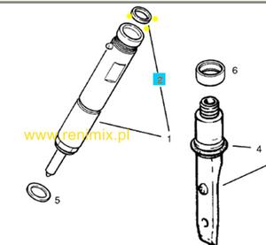 Uszczelka - oring wrtyskiwacza diesel 2.0, 2.2 - 2827264122