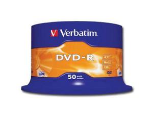 Optical Media VERBATIM DVD-R(16x) 4.7GB 50pk Spindle Niebieski/ty - 2449618587