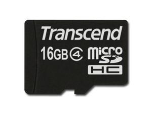 TRANSCEND NAND Flash Micro SDHC 16GB Class 4, Plastic