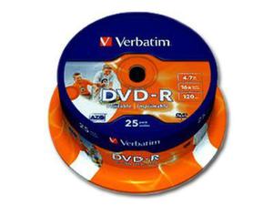 Optical Media VERBATIM DVD-R(16x) 4.7GB 25pk Spindle Advanced AZO Photo Printable - 2449618498