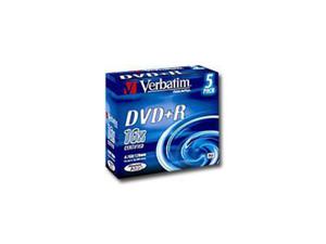Optical Media VERBATIM DVD+R(16x) 4.7GB/120min 5pk Slim Case - 2449618504