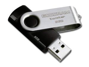 Memory ( USB flash ) GOODRAM GOODDRIVE Twister NAND Flash 8GB, USB 2.0, Base Swivels 360', Ready Boost Function, Plastic, C - 2449618522
