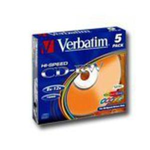 Optical Media VERBATIM CD-RW(12x) 700MB 5pk Slim Jewel Case SERL Technology - 2449619055