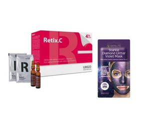 Retix C Retinol 4% (1zabieg 2ml +5g) + SKINLITE Fioletowa diamentowa maseczka peel-off na twarz - 2874278416