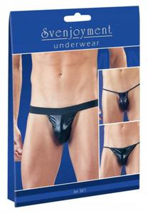 Zestaw 3 Mskich Mini Stringw Wetlook - 2859515126