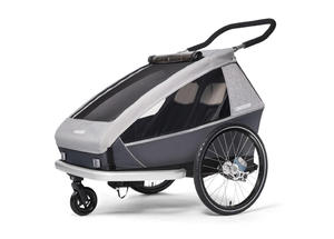 Przyczepka rowerowa Croozer Kid Keeke 2 Stone Grey - dla dwjki dzieci - 2868467422