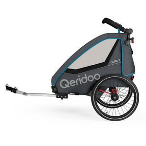 Przyczepka rowerowa, wzek Qeridoo QUPA2 Blue dla dwjki dzieci - 2876386785