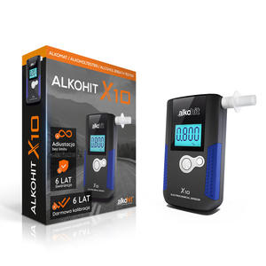 Alkomat - ALKOHIT X10 Elektorchemiczny + Kalibracje + Etui - 2868091968