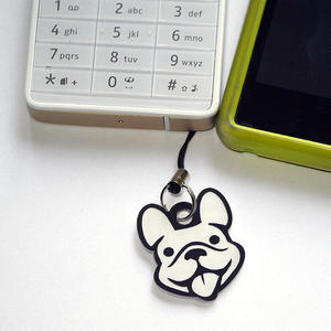Pies Bulldog Francuski Lizak breloczek, przywieszka do telefonu, charms - 2593339159