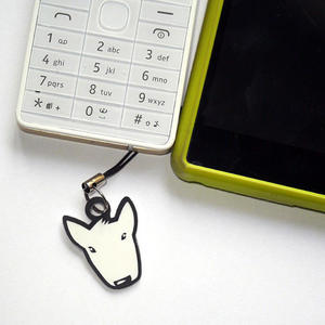 Pies Bull Terrier breloczek, przywieszka do telefonu, charms - 2593338648