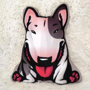 Piesek Bull Terrier biay z atk Poduszka Przytulanka Maskotka - 2593339060