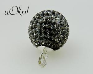 Wisiorek SWAROVSKI silver night kula