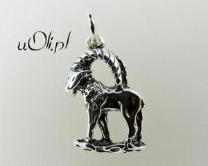 Znak Zodiaku Kozioroec - oksydowane srebro