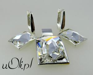 KOMPLET kolczyki wisiorek Swarovski cristal - 2823480315