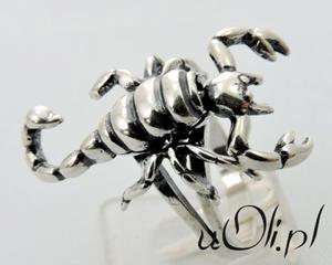 Piercionek ruchomy skorpion srebro rozmiar 13,5 - 2823480643