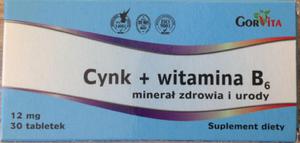 CYNK + witamina B6 30TABL. - Minera Zdrowia i Urody. - 2825969492