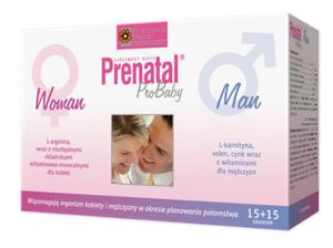 PRENATAL PROBABY, PRO BABY WOMAN 15 SZT. + MEN 15 SZT. - 2825968800