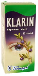 KLARIN 30 TABL. BORWKA CZERNICY, BETA-KAROTEN WITAMINA E - 2825968932