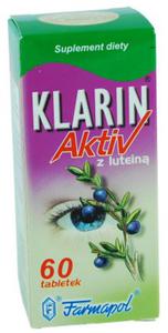 KLARIN ACTIV Z LUTEINA 60TABL. WZROK, NA OCZY - 2825968933