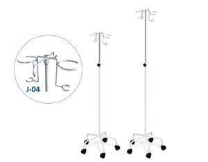 JSK2A/J-04 stojak kroplówki regulowany z gowic J-04 2 haczyki i 2 koszyki