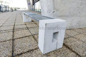 awka parkowa ROMA SOLID bez oparcia (beton architektoniczny) - 2860527949