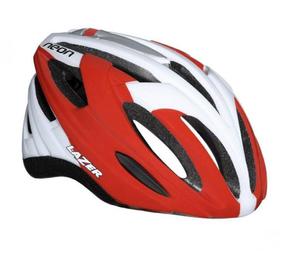 Kask szosa LAZER NEON czerwono-biay rolsystem - Czerwono-biay