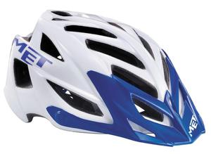 Kask MET Terra Unisize  - Biay/niebieski daszek - 2654404298