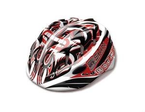 Kask B-Skin Kiddy Pro - Czerwono - biay - 2654405277