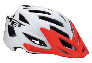 Kask MET Terra Unisize - Czerwono - biay - 2654405785