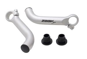 Rogi kierownicy  Zoom MT-30A aluminium  3D srebrne - 2654401368