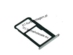 Huawei P9 Lite (VNS-L21) - Oryginalna szufladka karty SIM i Micro SD srebrna/biaa - 2843331033