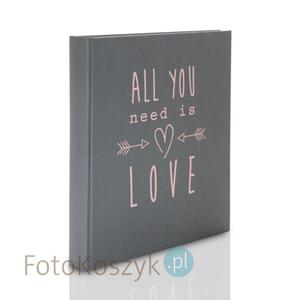 Album wklejany All you need is love szary (tradycyjny 60 kremowych stron) - 2865961196