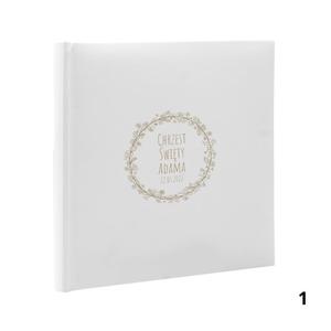 Album na chrzest, wklejany, 10 kremowych stron, personalizowany, 6 wzorw - 2877435935