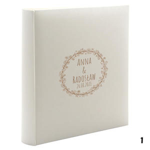 Album lubny, wklejany, 100 kremowych stron, personalizowany, 5 wzorw - 2876181360