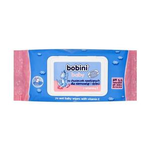 Bobini Baby Chusteczki nawilane dla niemowlt i dzieci z witamin E 70 sztuk - 2827385147