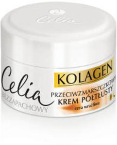 Celia Kolagen Przeciwzmarszczkowy krem pótusty z kozim mlekiem na dzie i noc 50ml