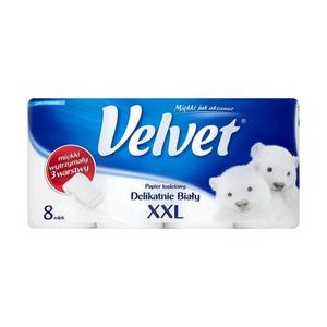 Velvet Delikatnie Biay Papier toaletowy 8 rolek - 2827386721