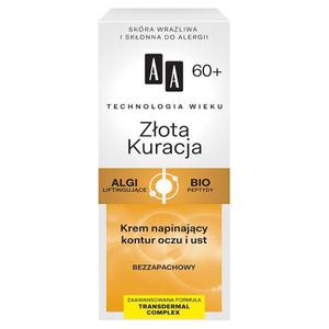 AA Technologia Wieku 60+ Zota Kuracja Krem napinajcy kontur oczu i ust 15ml - 2827387535