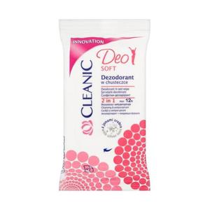 Cleanic Deo Soft Dezodorant w chusteczce 12 sztuk - 2836570113
