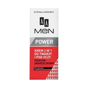 AA Men Power Krem 2 w 1 do twarzy i pod oczy przeciwzmarszczkowy 50ml - 2835789663