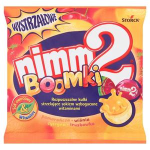 nimm2 Boomki Rozpuszczalne kulki strzelajce sokiem wzbogacone witaminami 90g - 2827384042