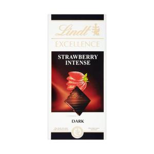 Lindt Excellence Strawberry Intense Ciemna czekolada z kawakami truskawek 100g - 2827389290