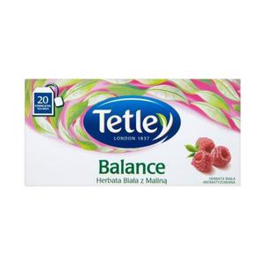 Tetley Balance Herbata Biaa z Malin aromatyzowana 30g (20 torebek) - 2827389355