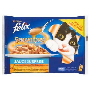 Felix Sensations Sauce Surprise Penoporcjowa karma dla dorosych kotw 400g (4 saszetki) - 2846389108