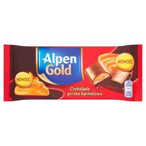 Alpen Gold Czekolada gorzka karmelowa 90g - 2827389642