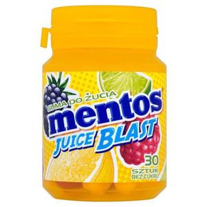 Mentos Juice Blast Guma do ucia bez cukru 60g (30 sztuk) - 2846389111