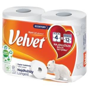 Velvet Najduszy Papier toaletowy 4 rolki - 2837408969
